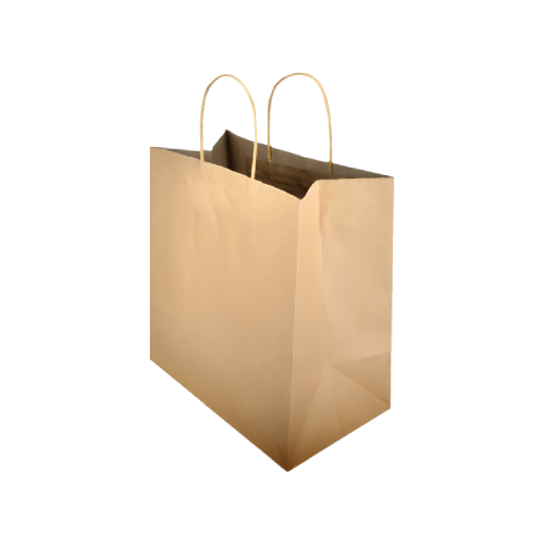 Brown Paper Bag With Twisted Handle - Printing With Logo