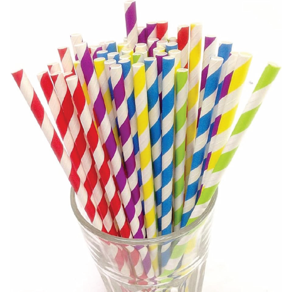 BIO PACK PAPER STRAWS 6MM X 197MM